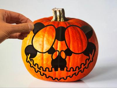 Flexible pumpkin carving templates