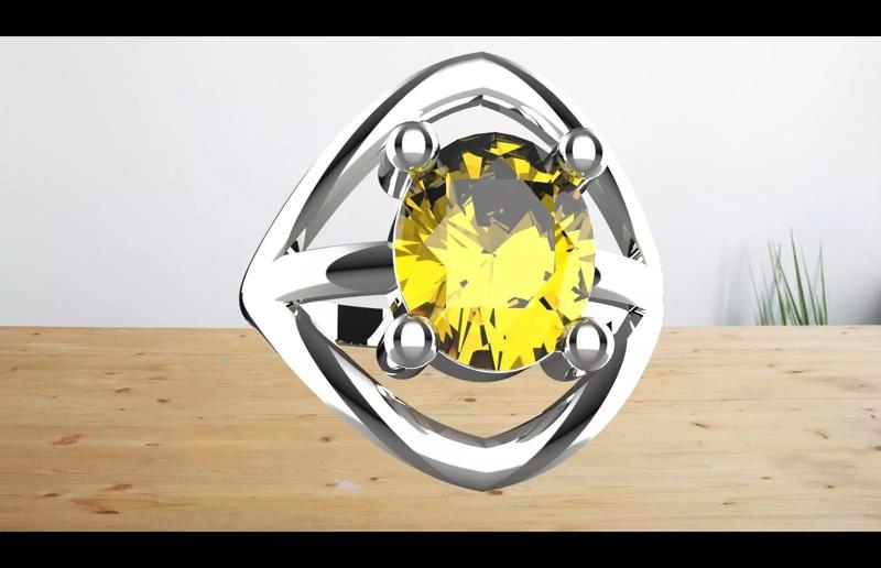 yellow sappihire ring fro men