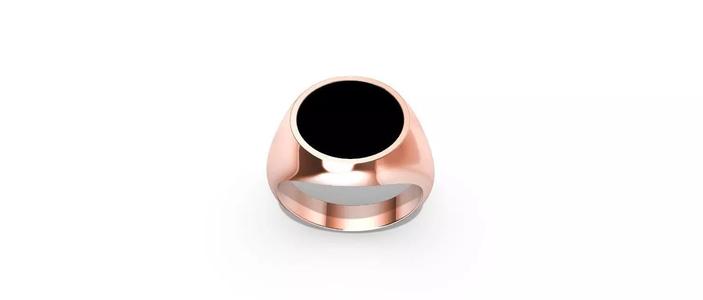 anello tondo con pietra