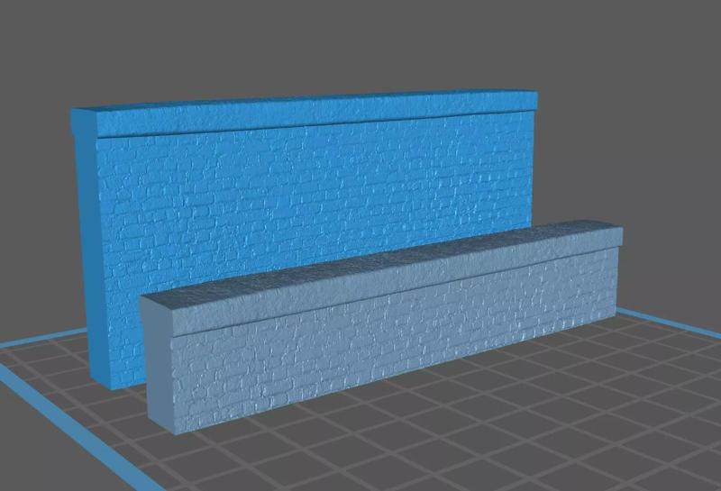 Realistic Brickwall fencing short and tall for printing