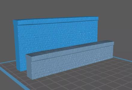 Realistic Brickwall fencing short and tall for printing