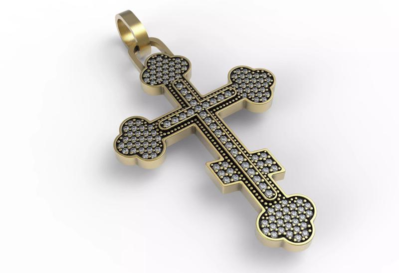 Antique Cross Diamond Pendant