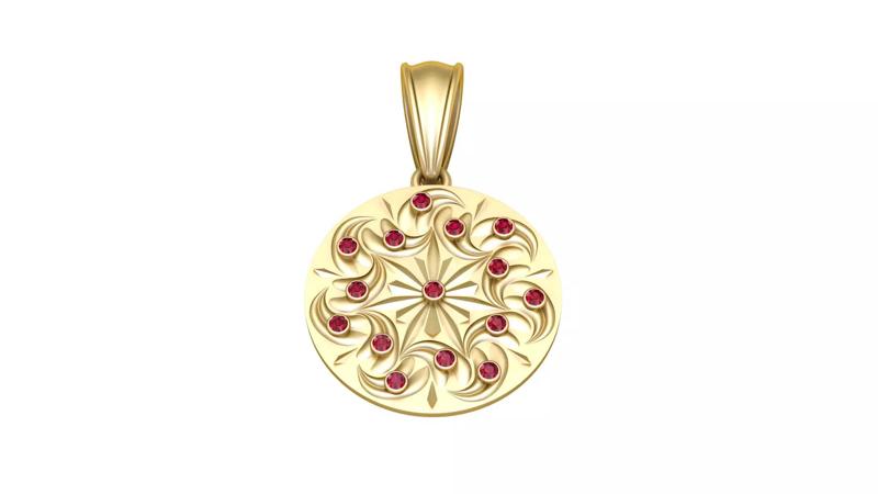 Round Gold Pendant