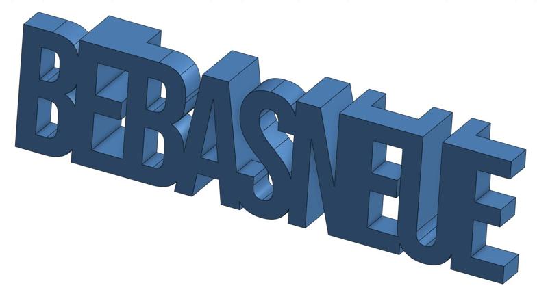 FONT BEBASNEUE ATTACHED LETTERS OFFICE DECO