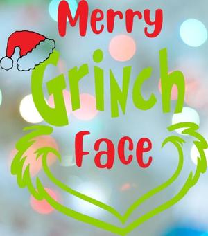 Christmas Merry Grinch Face Stamp Cookie Cutter Set