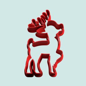 christmas deer cookie cutter mod 2