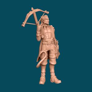 Marsh, a tiefling demon hunter - dnd miniature [presupported]