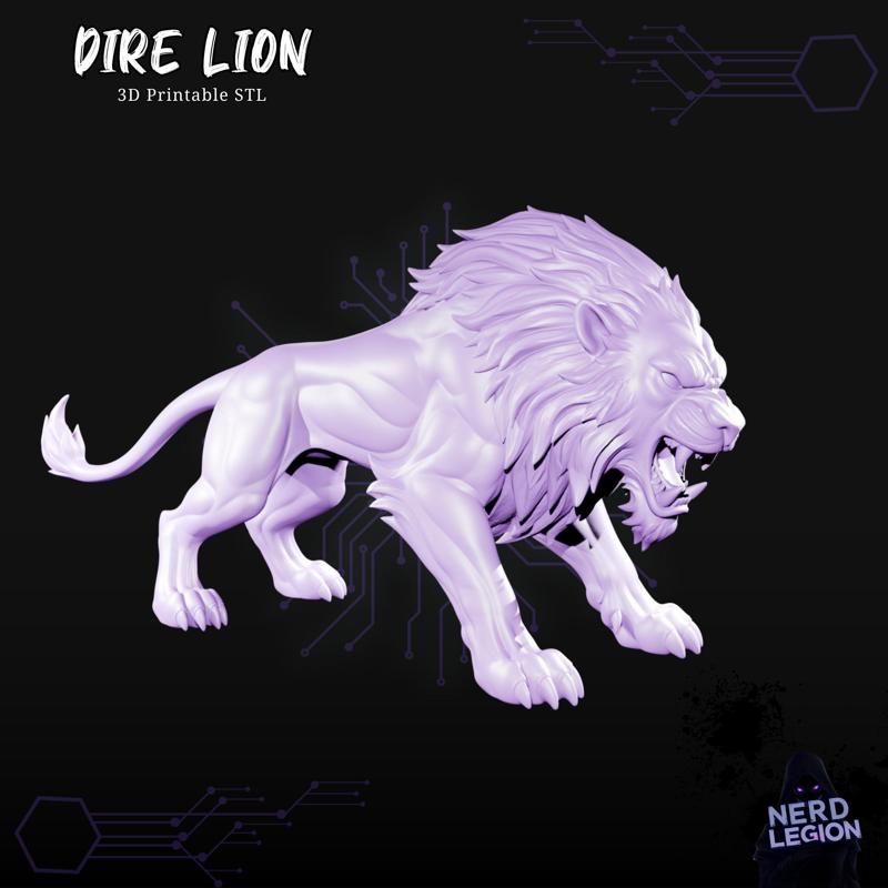 Dire Lion - D&D 3D Model (Dungeons and Dragons)