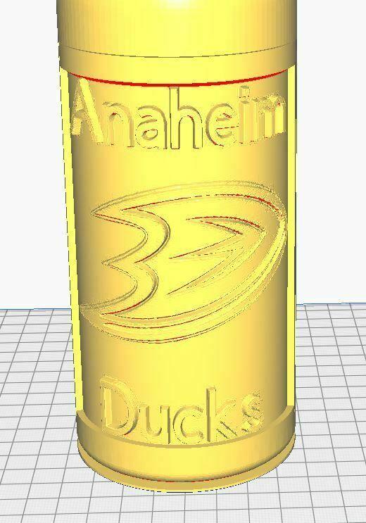 Anaheim Ducks Lithophane Wine Bottle