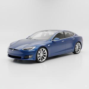 High-Detail Modern Electric Luxury Sedan 3D Print Model - Sleek EV Desktop Display Car
