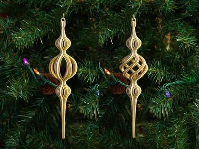 3D Christmas Ornament Set - Elegant and Modern Design