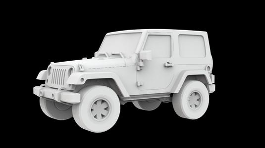 Jeep Wrangler - 3D Printable Model