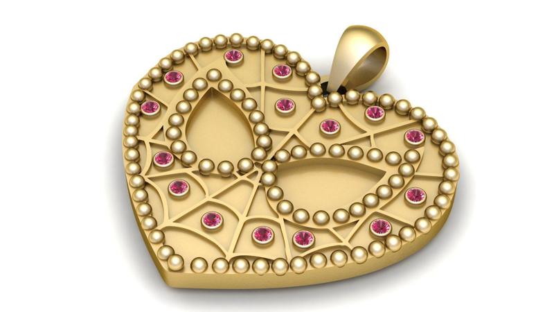 HEART GOLD PENDANT 3d printable model