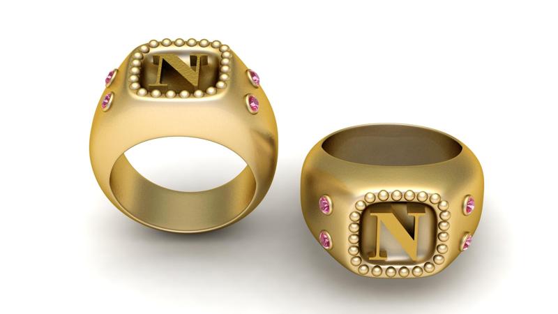 N ALPAHBETS  RING 3d printable model