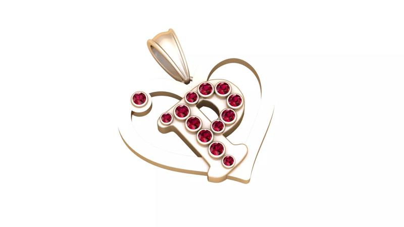 HEART P PENDANT