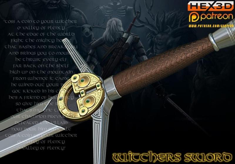 Witcher Steel Sword with Brooch