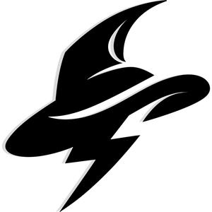 wizard hat with a lightning bolt forming the brim 1 - 2D/3D Wall Art STL+SVG For CNC Router, Plasma, Waterjet, Laser & 3D Printer