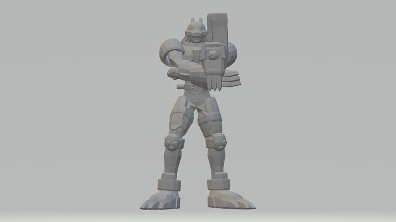 BeoWolfmon Digimon Frontier Toy Replica 3D Model STL