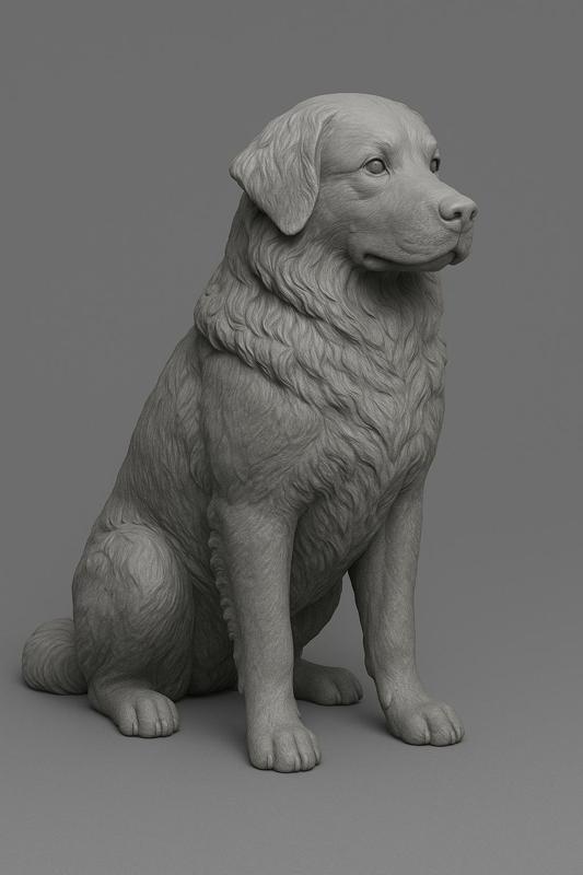 Realistic Bernese Mountain Dog 3D STL Model – Highly Detailed Sculpture for 3D Printing