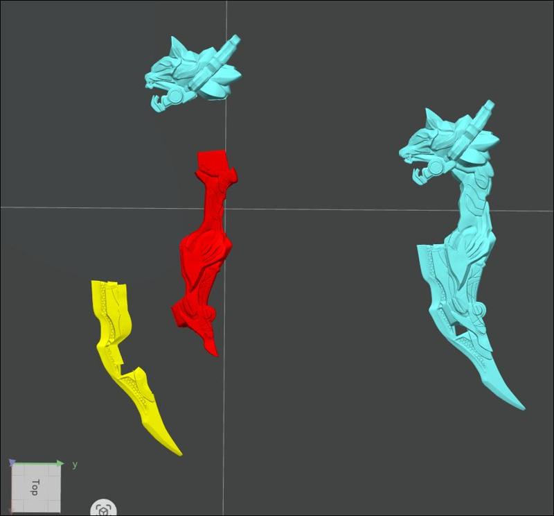 01 Sentai Gojuger DX Wolf Decalibur 50 - Custom