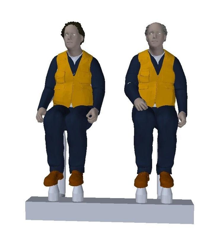 FG04 - Sitting Workmen - O scale - 1:43.5