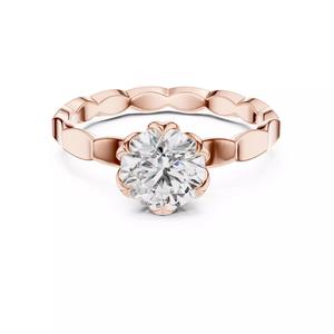 Solitaire Round Diamond Tulip Prong Wedding Ring 3DM STL Video