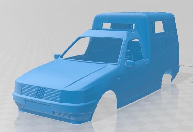Fiat Fiorino Panel Van 1988 Printable Body Car