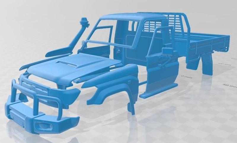 Toyota Land Cruiser J70 Pickup GXL 2008 Printable Body Car