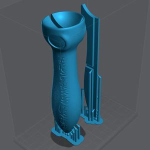 DL Surface Popper fishing lure with full throughwire design (resin)