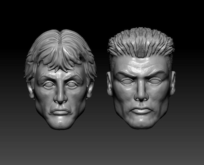 Rocky Balboa (Stallone)  + Drago Head action figure