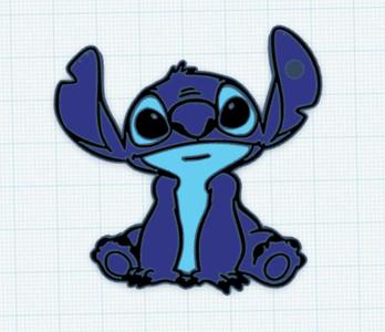 Stitch seated keychain