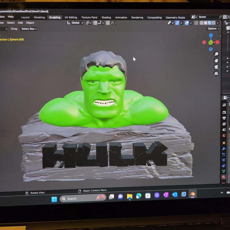 Hulk bust
