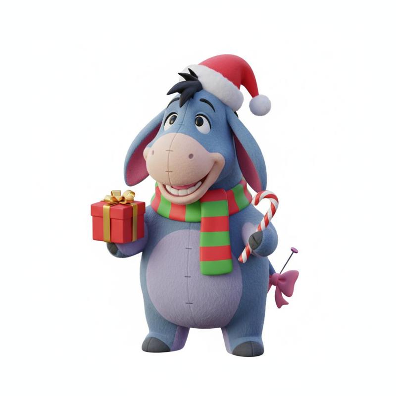 Cheerful Christmas Eeyore 3D Model STL | Rare