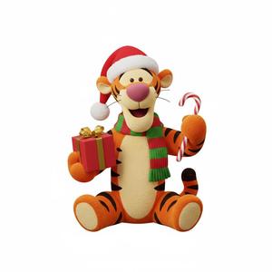 Bouncing Christmas Tigger 3D Model - Holiday Winnie the Pooh Figure