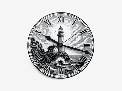 Midnight Lighthouse Clock