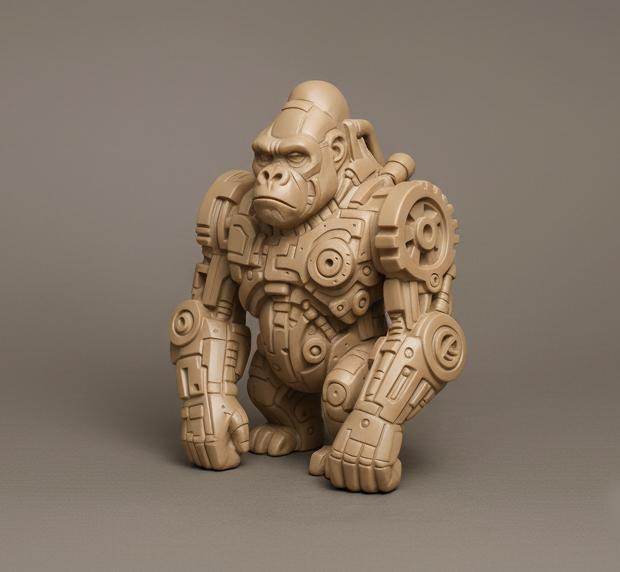 Mechanical Gorilla Sculpture