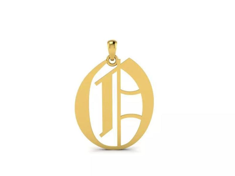 Olde English Pendant Letter O