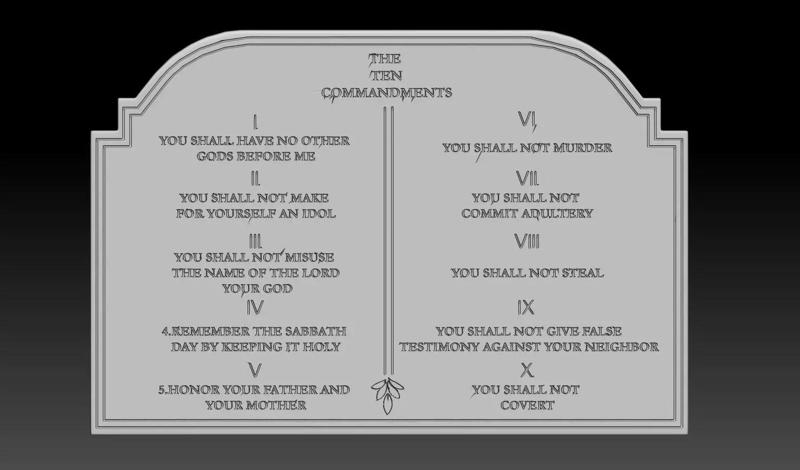 The Ten Commandments 3D Printable Model