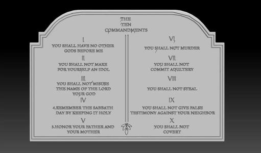 The Ten Commandments 3D Printable Model