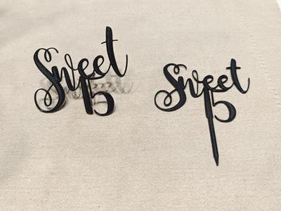 Sweet 15 Cake Topper–Vertical&Horizontal Versions