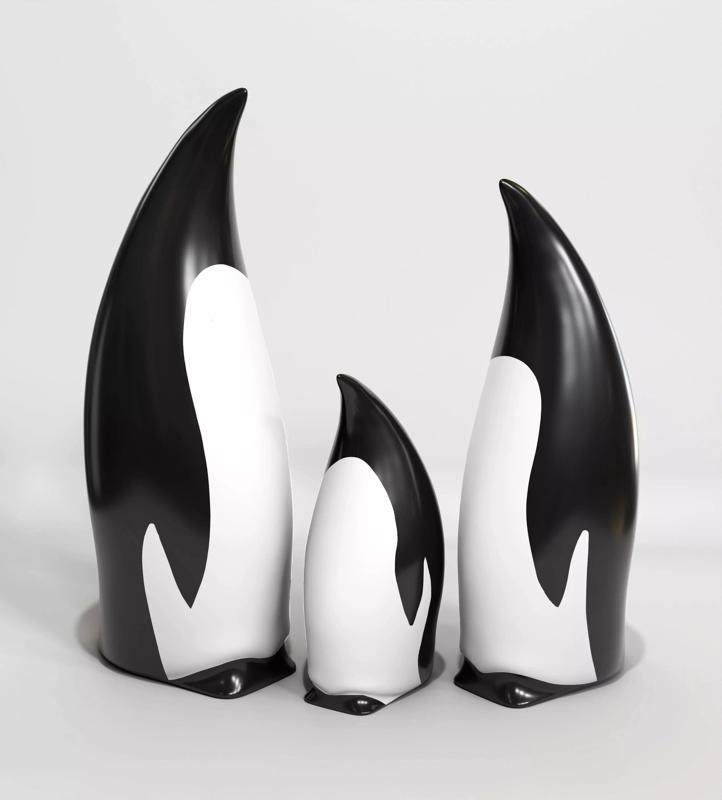 Pinguinos escultura