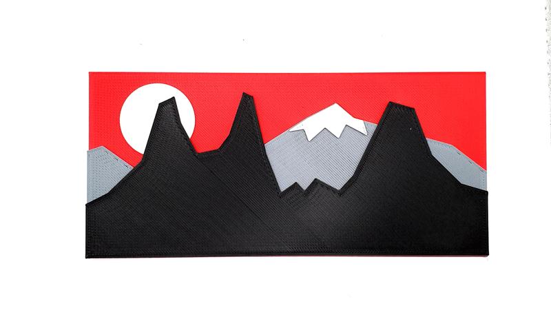 Wall Art 'Red Sky Mountains'