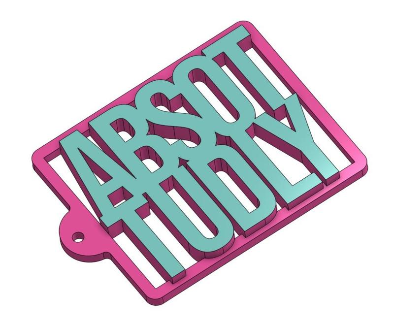 ABSOLUTELY ABSOLUTE ABSOTUDLY KEYCHAIN