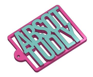 ABSOLUTELY ABSOLUTE ABSOTUDLY KEYCHAIN