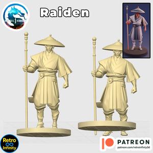 Raiden - Mortal Kombat 1 3D figure Retro Infinity style (100mm) : vinyl collectible