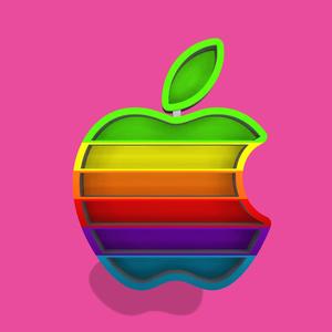 Classic Apple Logo Mini Bookshelf | Organizer Furniture