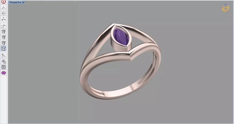 Violet Charm Ring