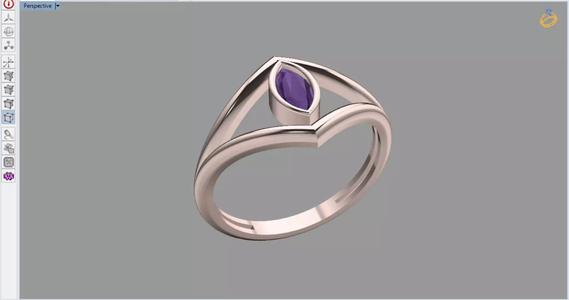 Violet Charm Ring