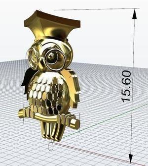 figurine owl pendant