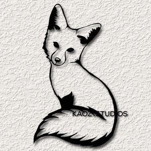 cute fox wall art fox wall decor 2d woodland animal decoration